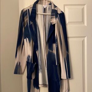 LuLaRoe Blue and White Women's Jacket